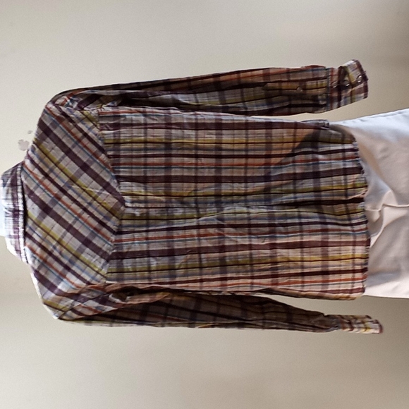 Flannel look button up pearl snap shirt sz. - Picture 6 of 7